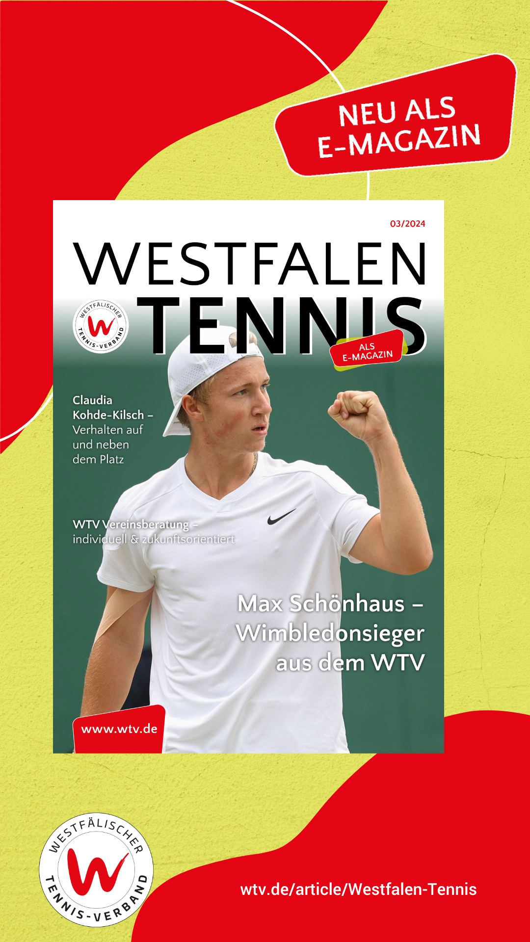 Mehr über den Artikel erfahren Westfalen Tennis e-Magazin – 03/24 & Neuigkeiten WTV